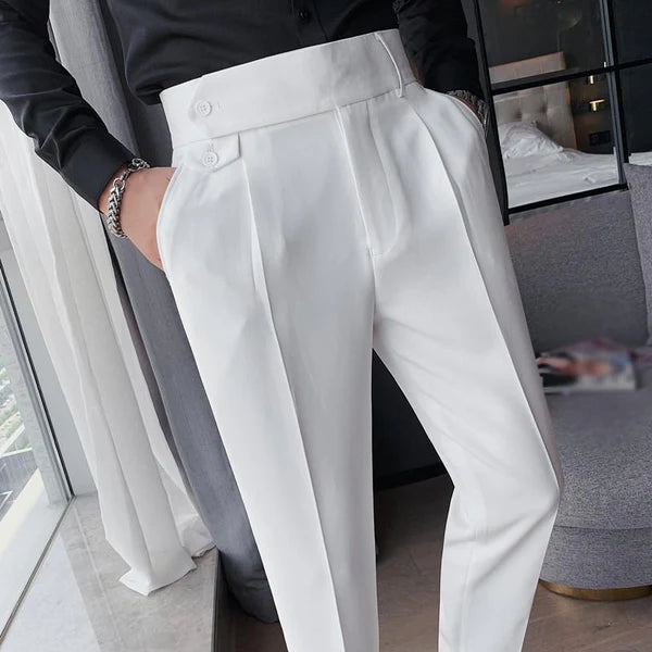 British Style High Waist Straight Suit Pants