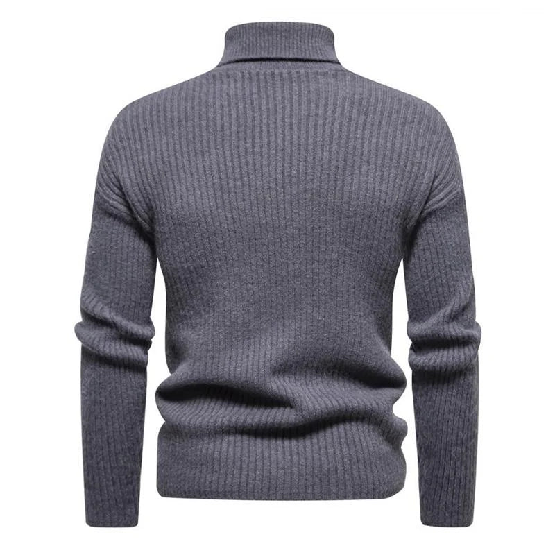 Turtleneck Solid Color Sweater