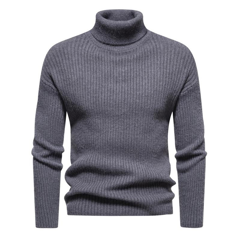 Turtleneck Solid Color Sweater