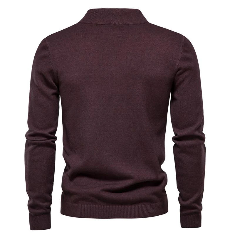 Solid Color Turtleneck Pullover Knit Sweater