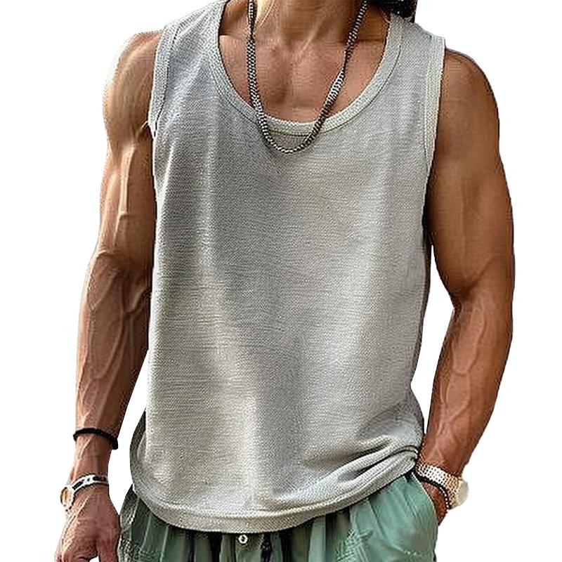 men's-casual-cotton-linen-blended-round-neck-tank-top