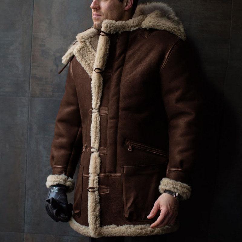 Vintage Thickened Fur Leather Coat - DUVAL