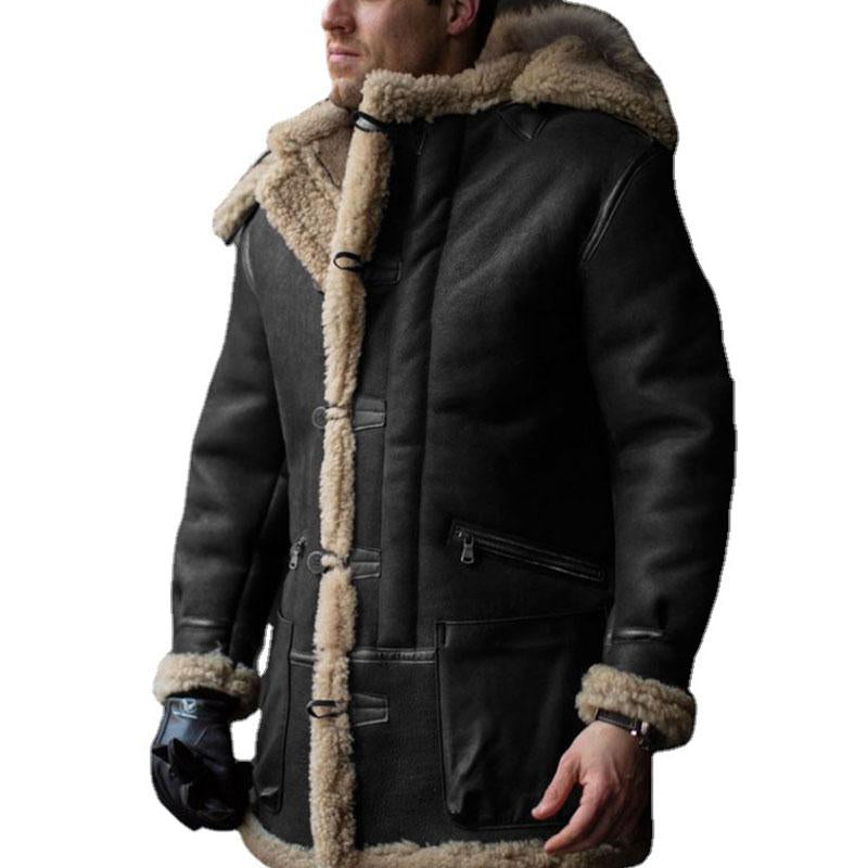Vintage Thickened Fur Leather Coat - DUVAL