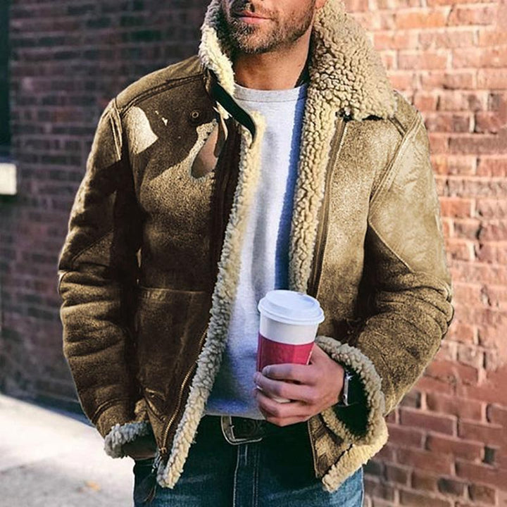 Retro Zipper Thickened Coat - DUVAL