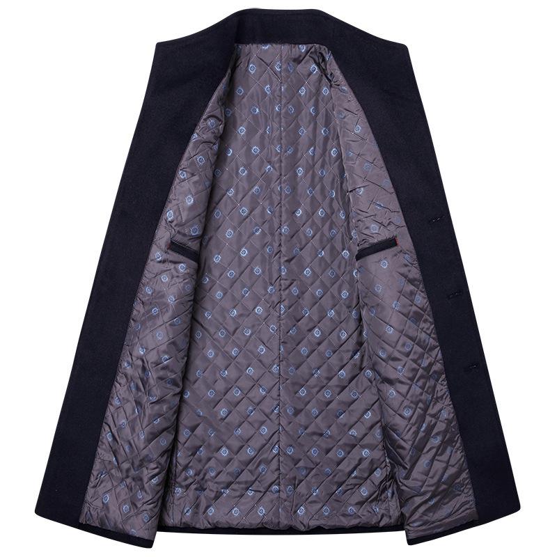 Lapel Single Breasted Woolen Coat - DUVAL