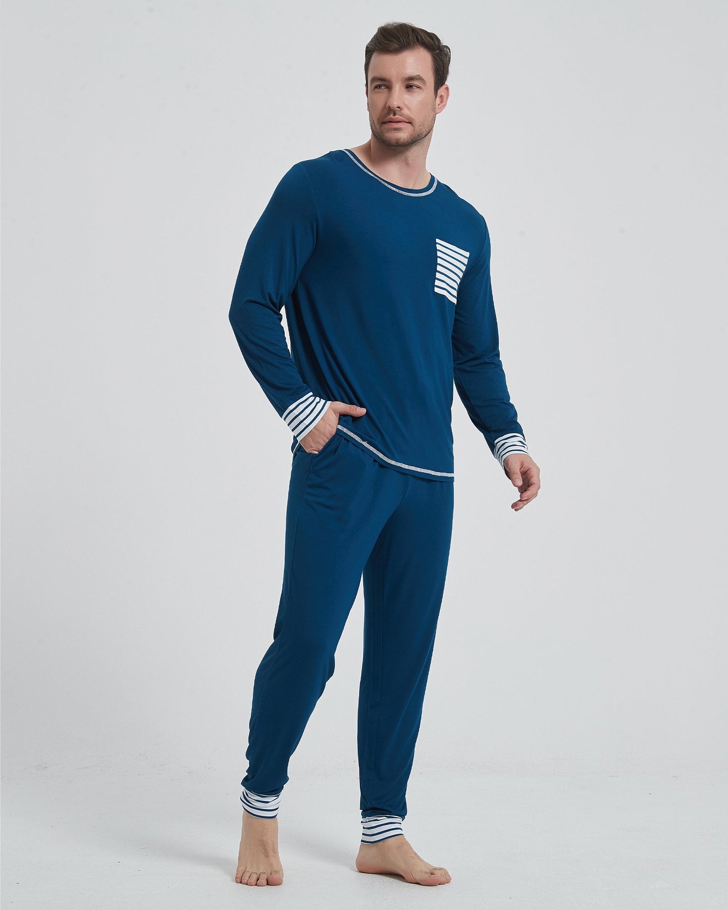 Bamboo Side Pocket Long Sleeve Pajama Set