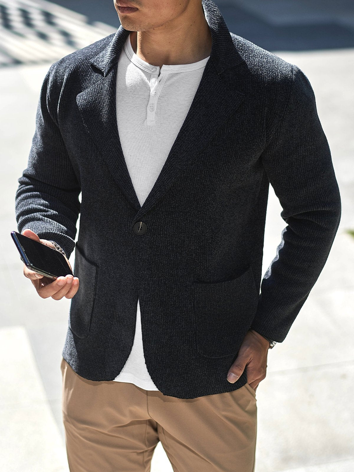 Knit Sweater Midweight Blazer