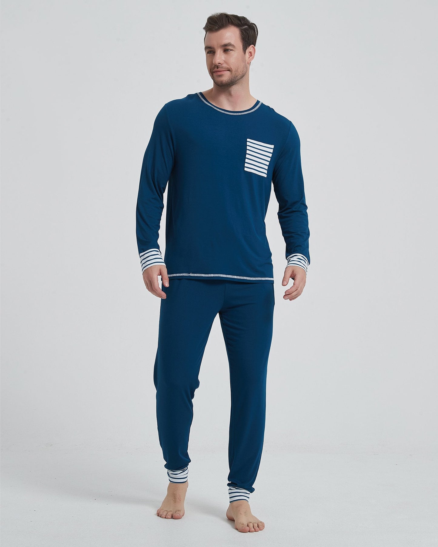 Bamboo Side Pocket Long Sleeve Pajama Set