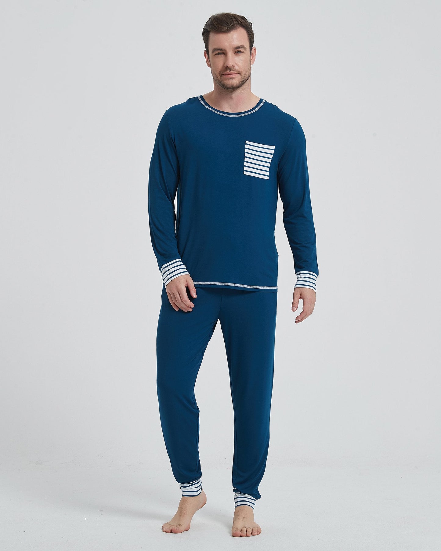 Bamboo Side Pocket Long Sleeve Pajama Set