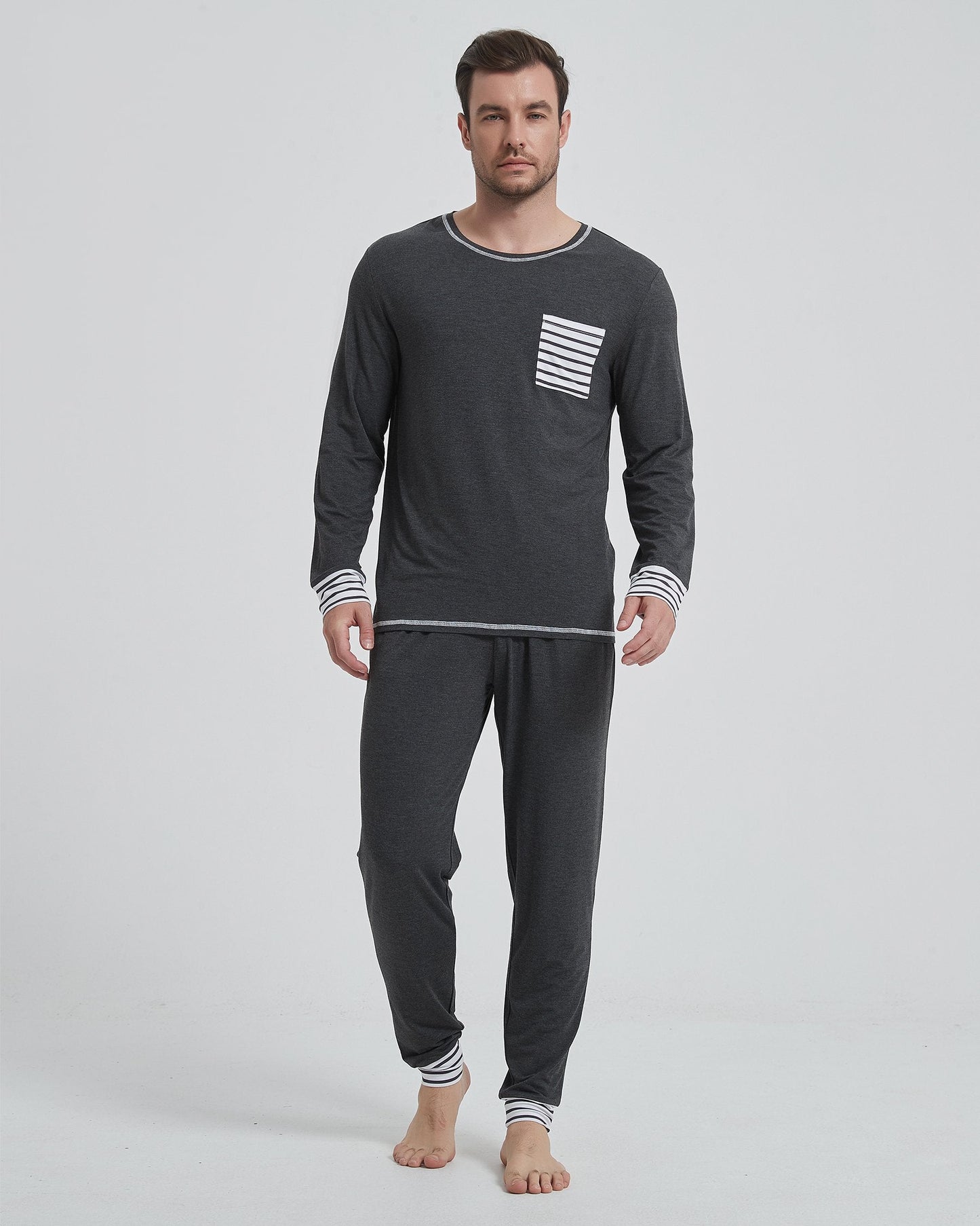 Bamboo Side Pocket Long Sleeve Pajama Set