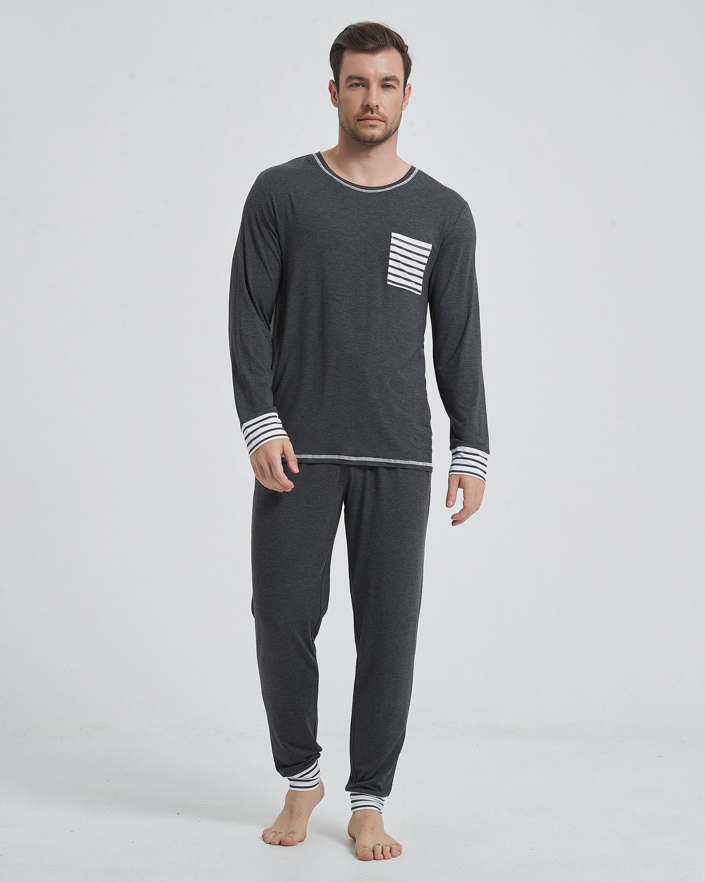 Bamboo Side Pocket Long Sleeve Pajama Set