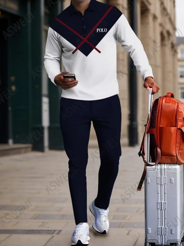 Long Sleeve Zipper Two-piece Set - DUVAL