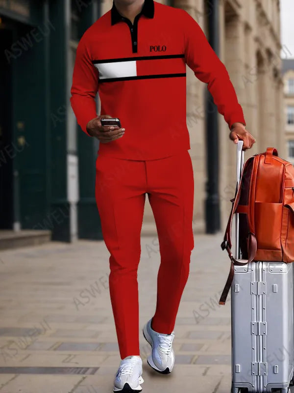 Long Sleeve Zipper Two-piece Set - DUVAL