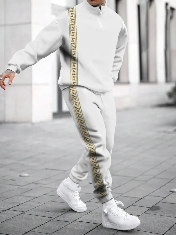 Long Sleeve Zipper Two-piece Set - DUVAL
