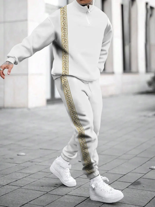 Relaxed Zipper Long Sleeve Two Piece Set