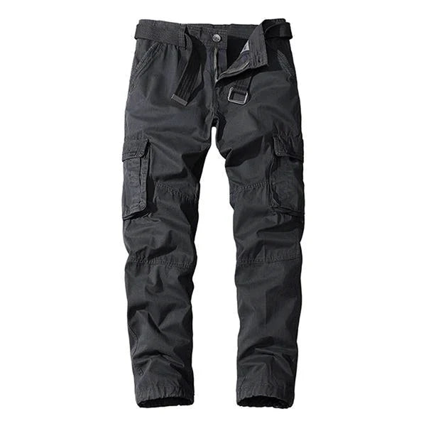 CASUAL STRAIGHT MULTI-POCKET CARGO PANTS