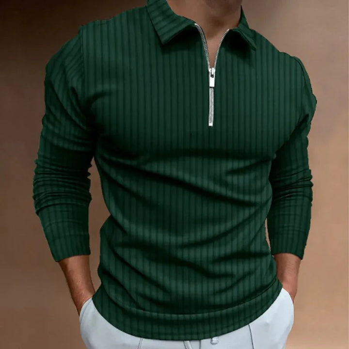 The Oracle Long-Sleeve Polo Shirt - DUVAL