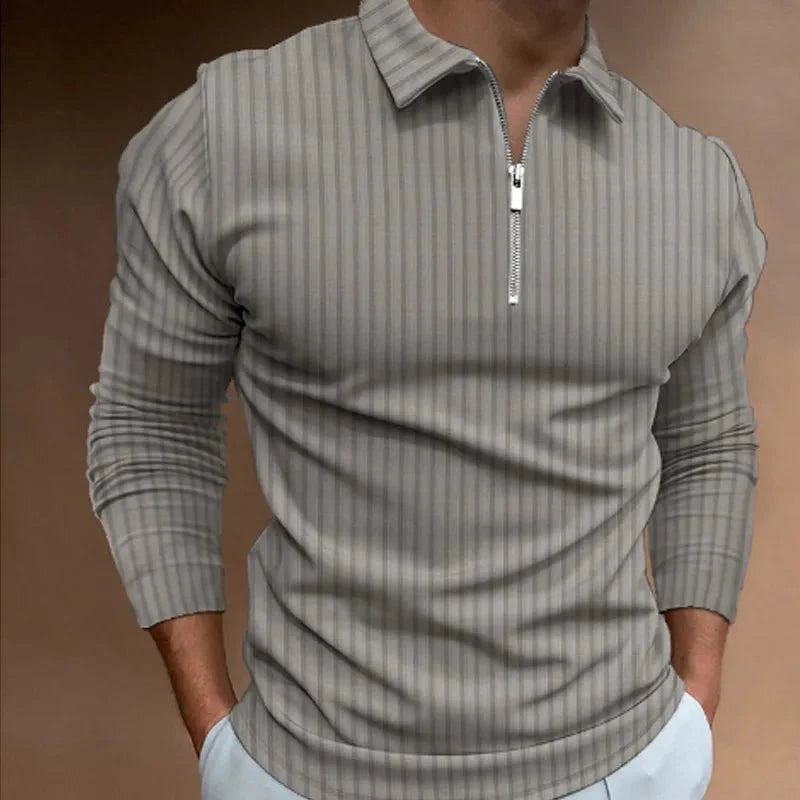 The Oracle Long-Sleeve Polo Shirt - DUVAL