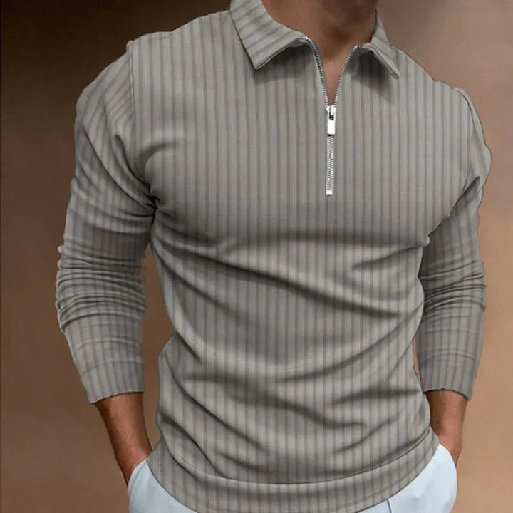 The Oracle Long-Sleeve Polo Shirt - DUVAL