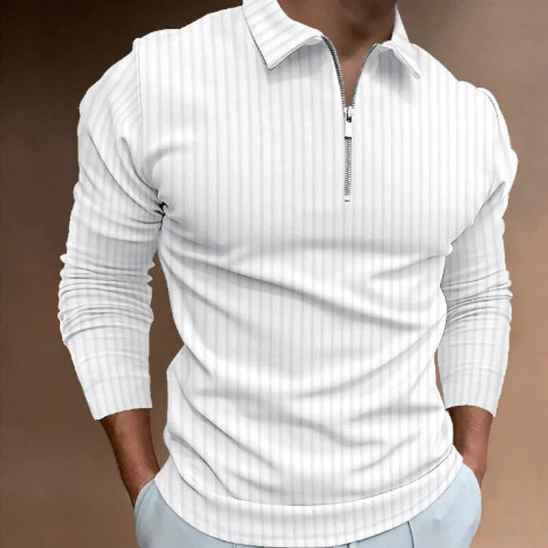 The Oracle Long-Sleeve Polo Shirt - DUVAL