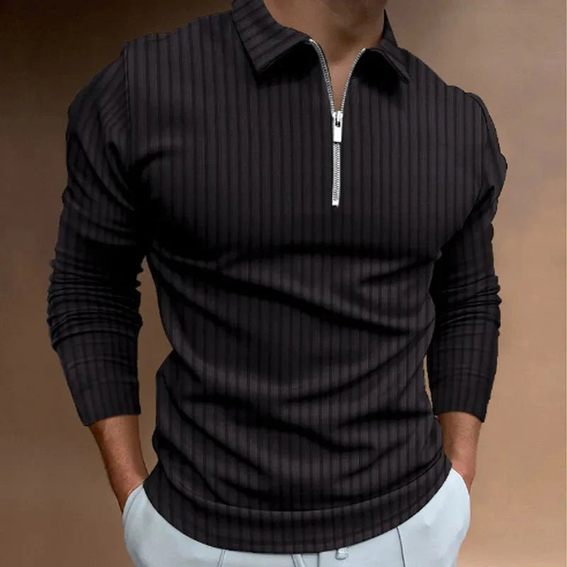 The Oracle Long-Sleeve Polo Shirt - DUVAL