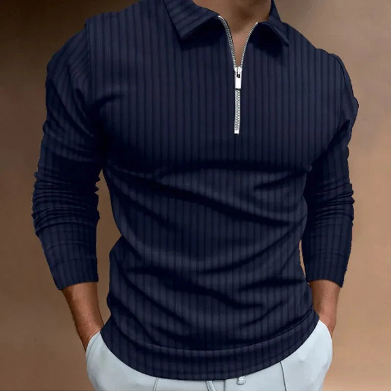 The Oracle Long-Sleeve Polo Shirt - DUVAL
