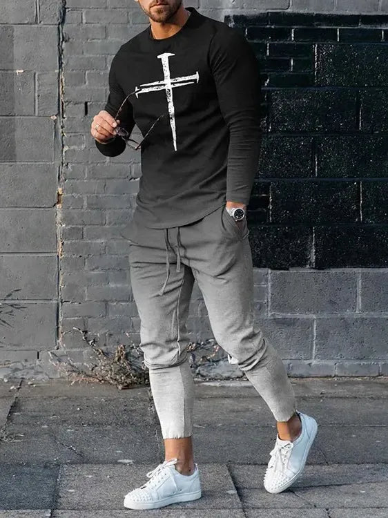 Long Sleeve Casual Two-piece Set - DUVAL