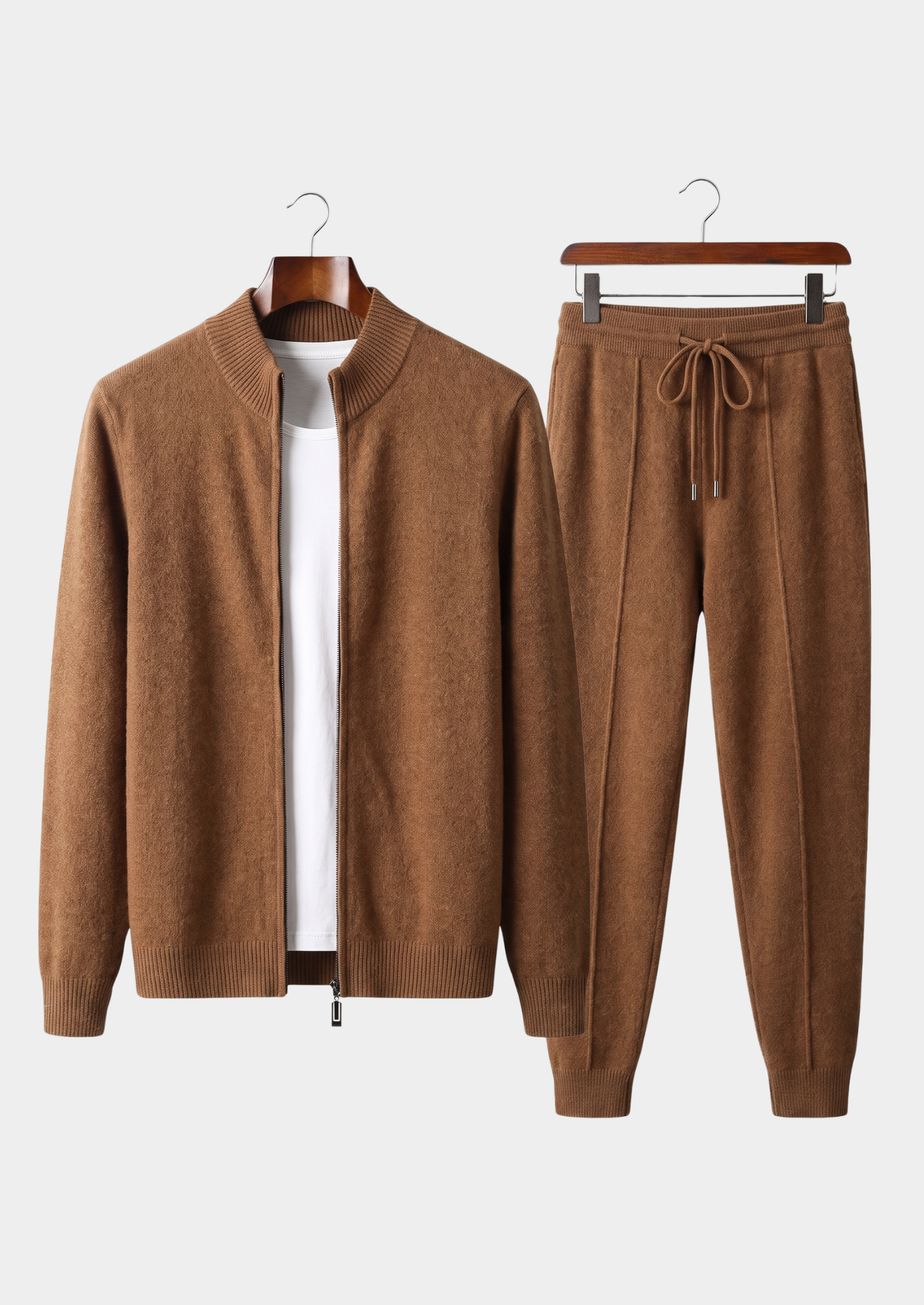 Pure Extra-Fine Merino Wool Caramel Luzzo Set