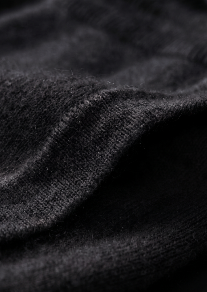 Pure Extra-Fine Merino Wool Black Luzzo Set
