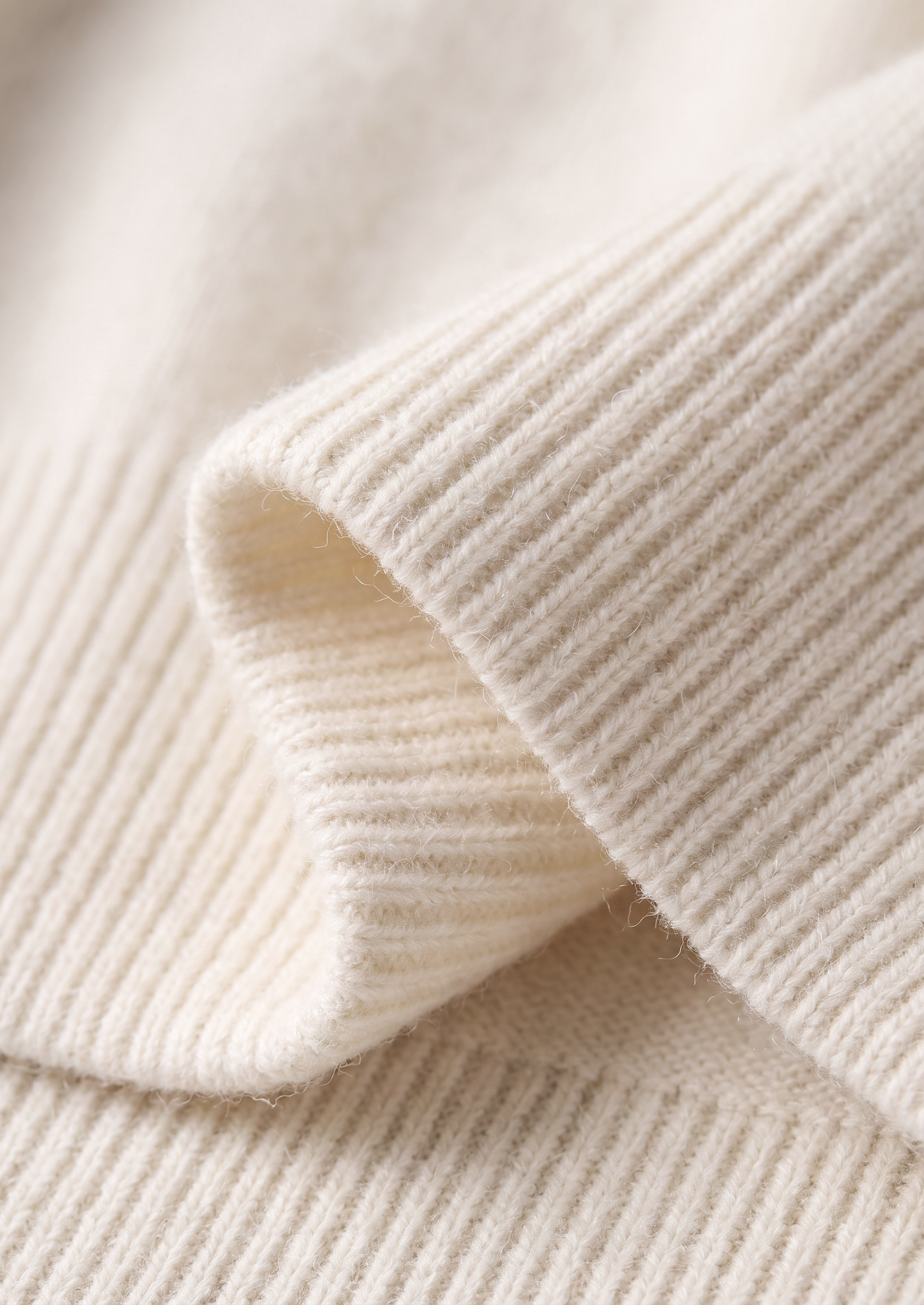 Pure Extra-Fine Merino Wool Cream White Luzzo Set
