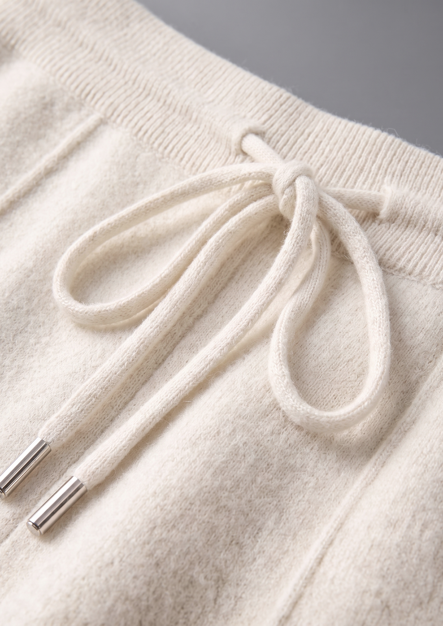 Pure Extra-Fine Merino Wool Cream White Luzzo Set