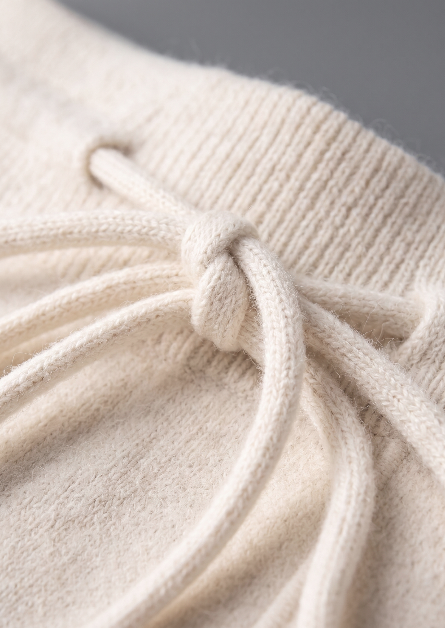 Pure Extra-Fine Merino Wool Cream White Luzzo Set