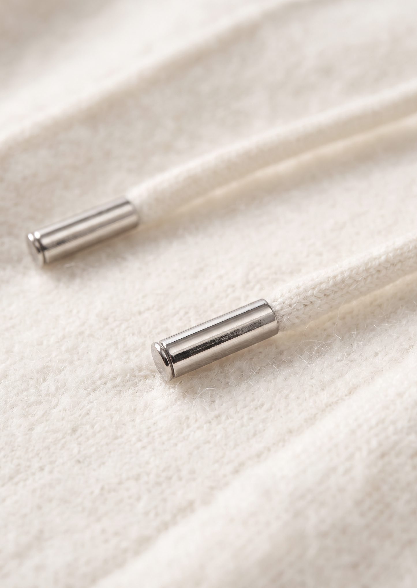 Pure Extra-Fine Merino Wool Cream White Luzzo Set