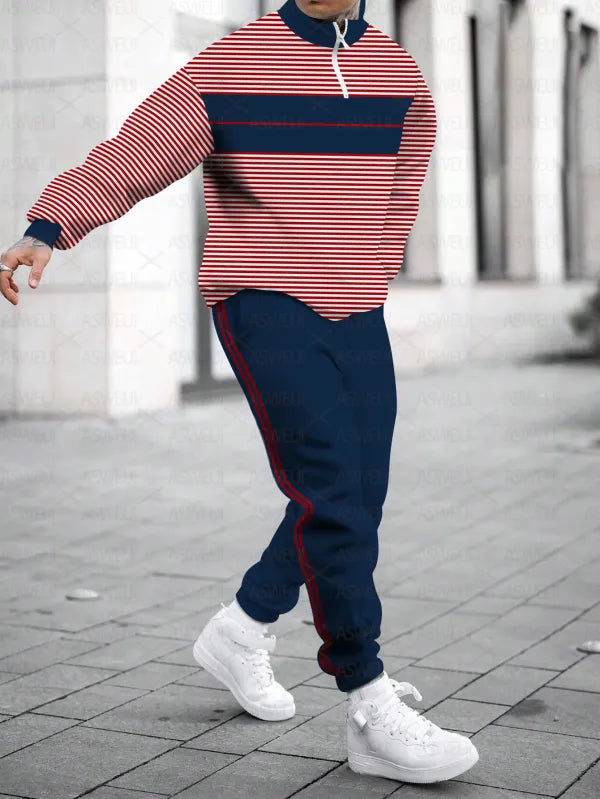 Long Sleeve Zipper Two-piece Set