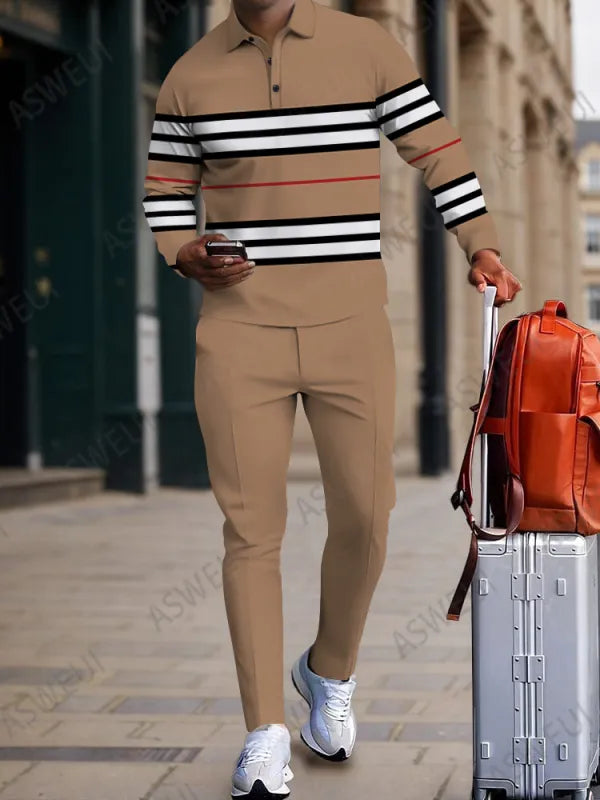 Long Sleeve Zipper Two-piece Set - DUVAL
