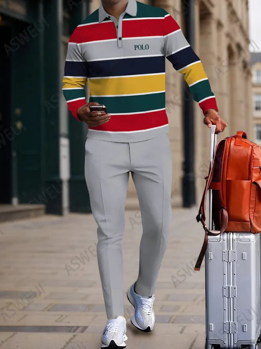 Long Sleeve Zipper Two-piece Set