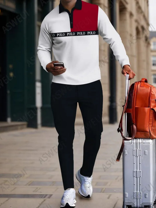 Long Sleeve Zipper Two-piece Set