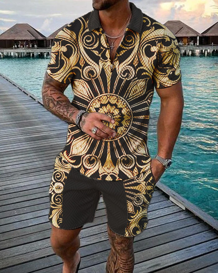 Socrates Polo Shirt And Shorts Co-Ord - DUVAL