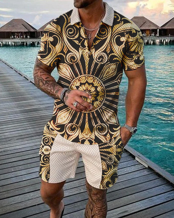 Socrates Polo Shirt And Shorts Co-Ord - DUVAL