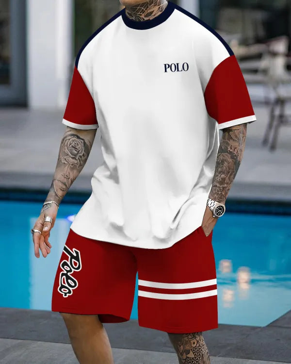 Short Sleeve Casual Two-piece Set - DUVAL