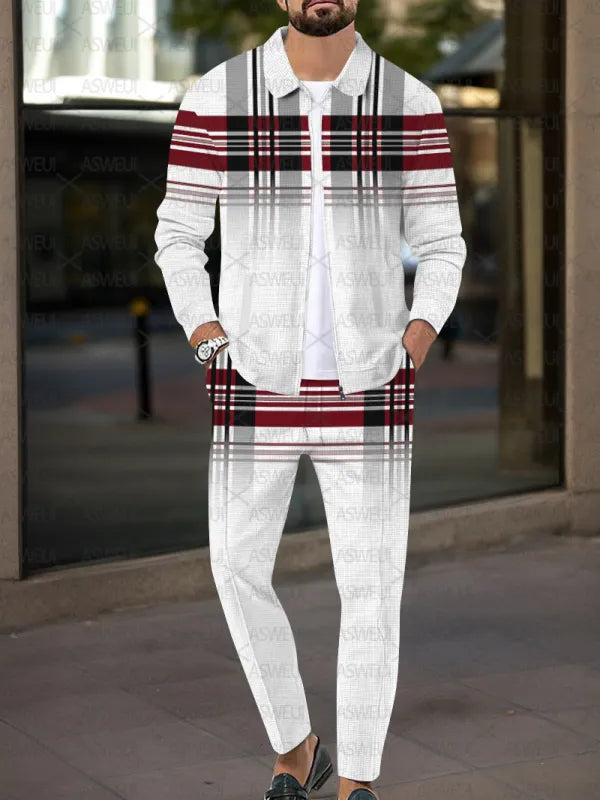 Long Sleeve Zipper Two-piece Set - DUVAL