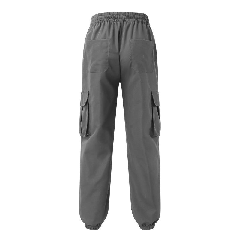 Casual Multi-Pocket Solid Color Cargo Pants