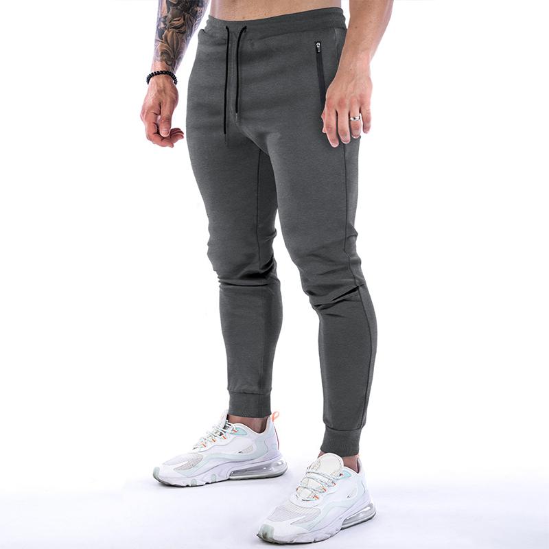 men's-solid-drawstring-elastic-waist-fitness-sports-pants