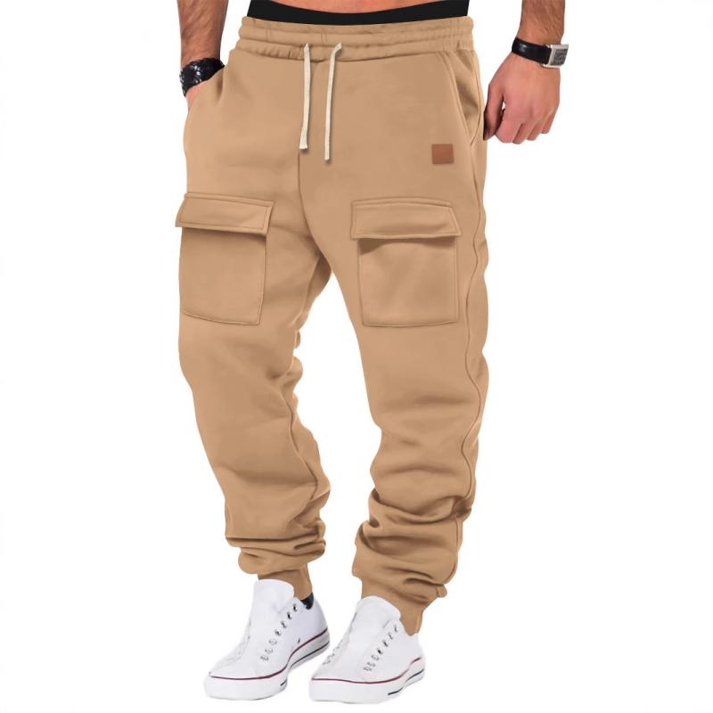 men's-sports-solid-color-multi-pocket-sweatpants