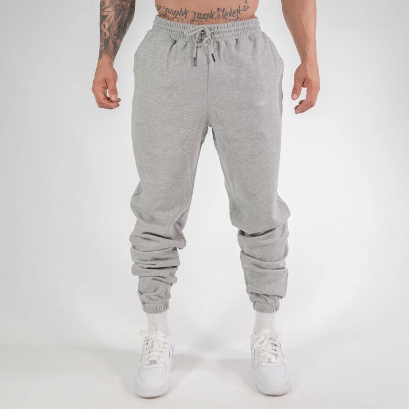 men's-solid-color-elastic-waist-casual-sports-pants