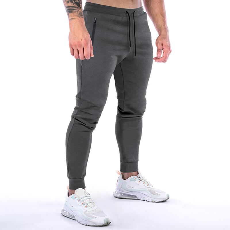 men's-solid-drawstring-elastic-waist-fitness-sports-pants