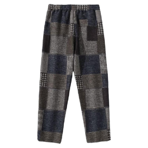 Classic Vintage Check Casual Pants