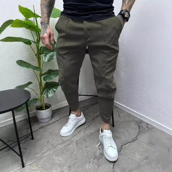 Casual Solid Color Drawstring Pants