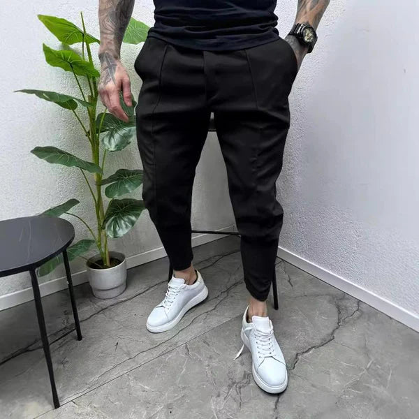 Casual Solid Color Drawstring Pants