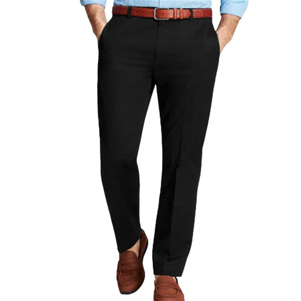 Casual Solid Color Straight Slim Suit Pants